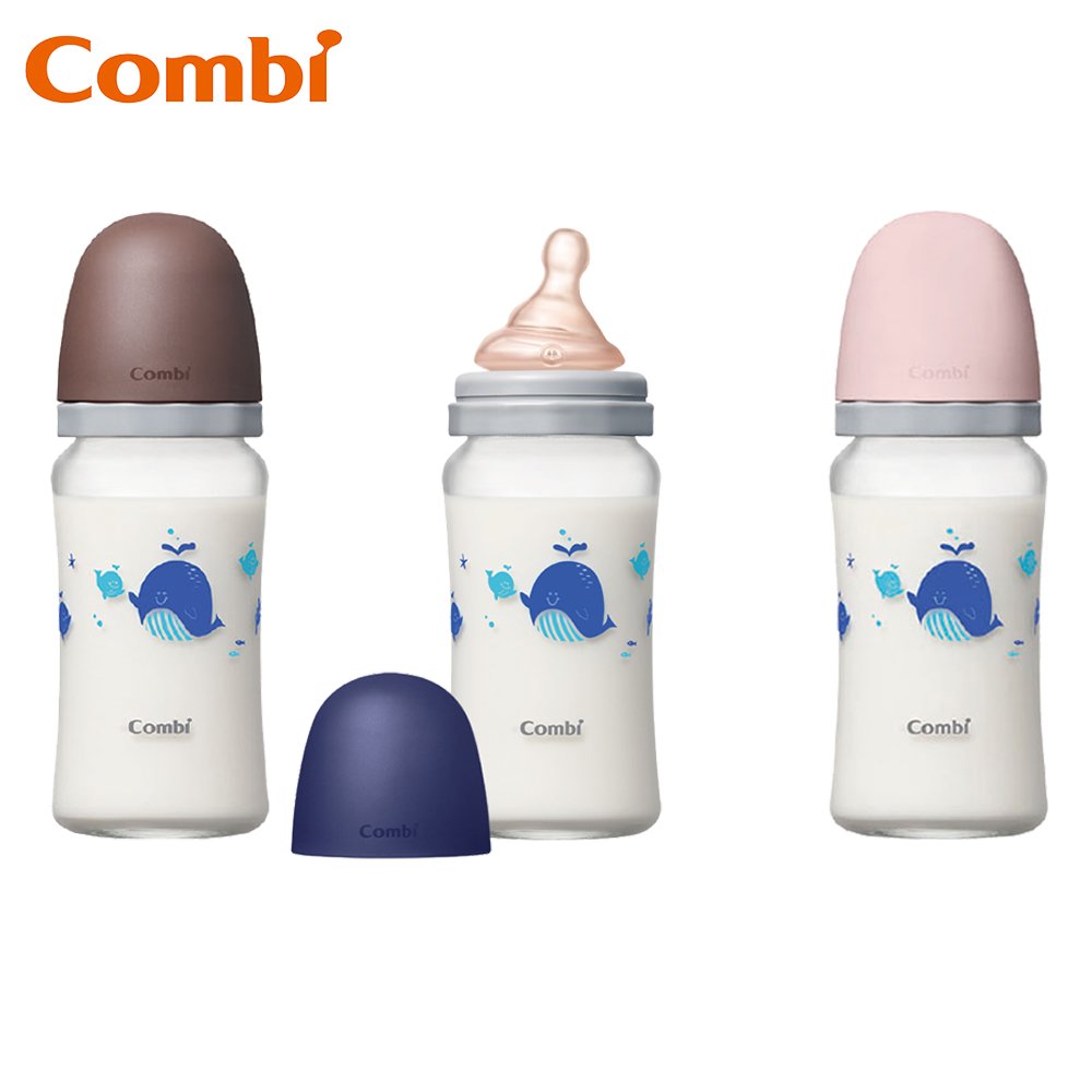 【安可市集】COMBI 真實含乳寬口玻璃奶瓶240ml
