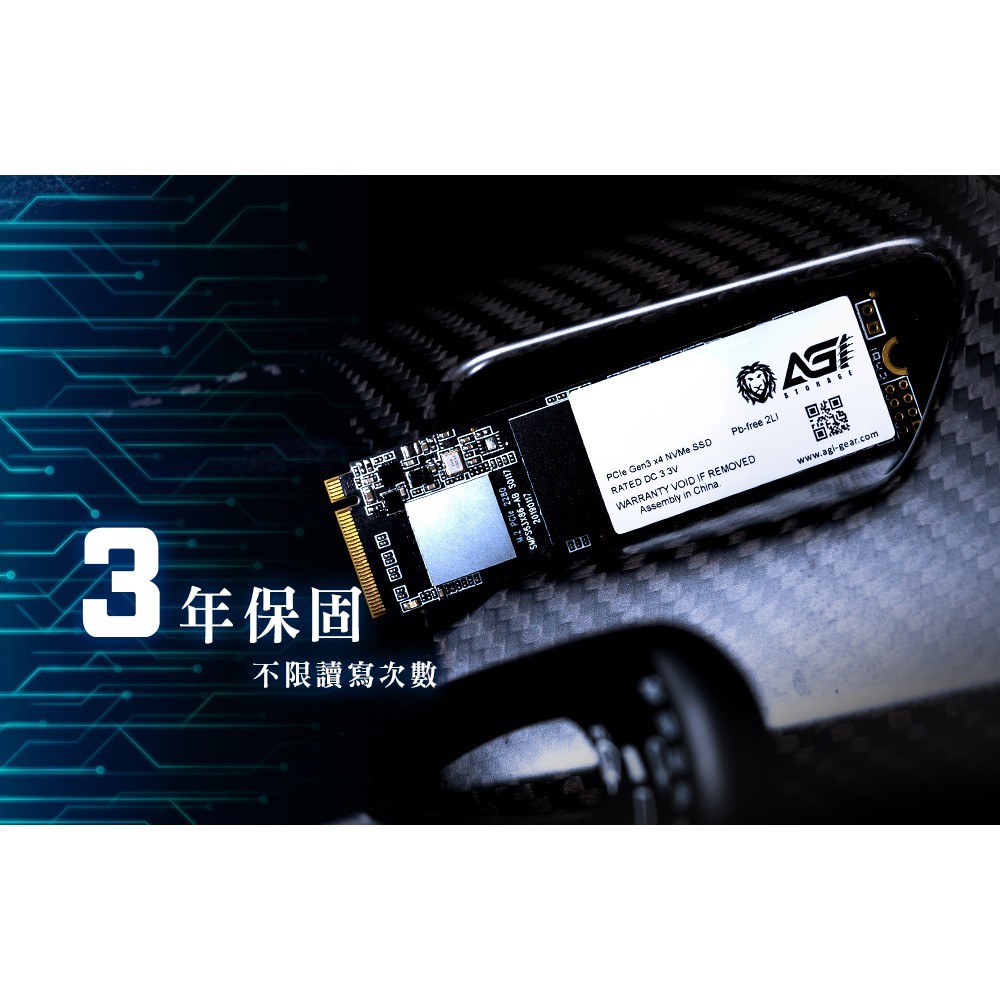 亞奇雷 AGI AI218 2TB M.2 2280 PCIe 3.0 Nvme 固態硬碟 SSD