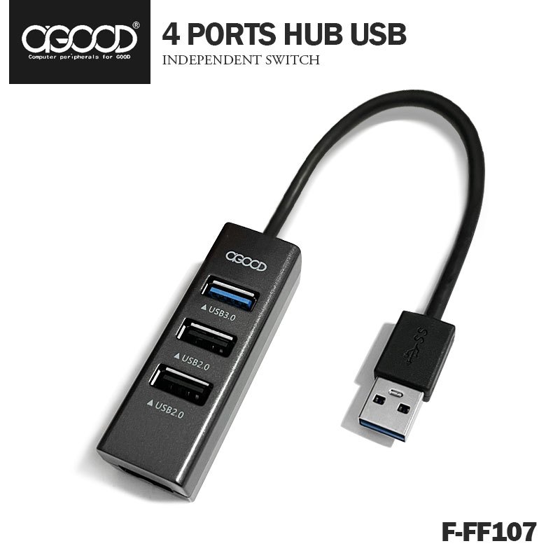 4孔HUB排插 USB3.0+2.0 急速傳輸 支援多設備 手機/讀卡機/筆電 F-FF107 長20cm BSMI認證