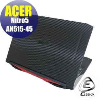 【Ezstick】ACER AN515-45 Carbon黑色立體紋機身貼 (含上蓋貼、鍵盤週圍貼) DIY包膜