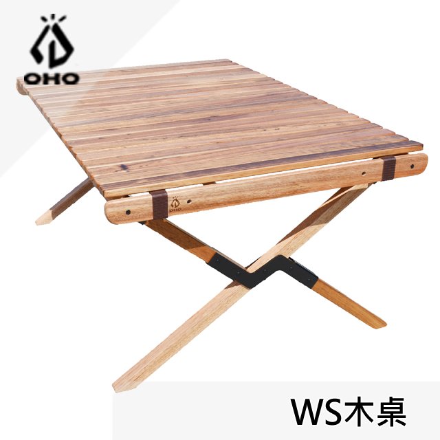 [ OHO ] WS木桌 / 摺疊桌 露營桌 竹板桌 蛋捲桌 / WS600L944
