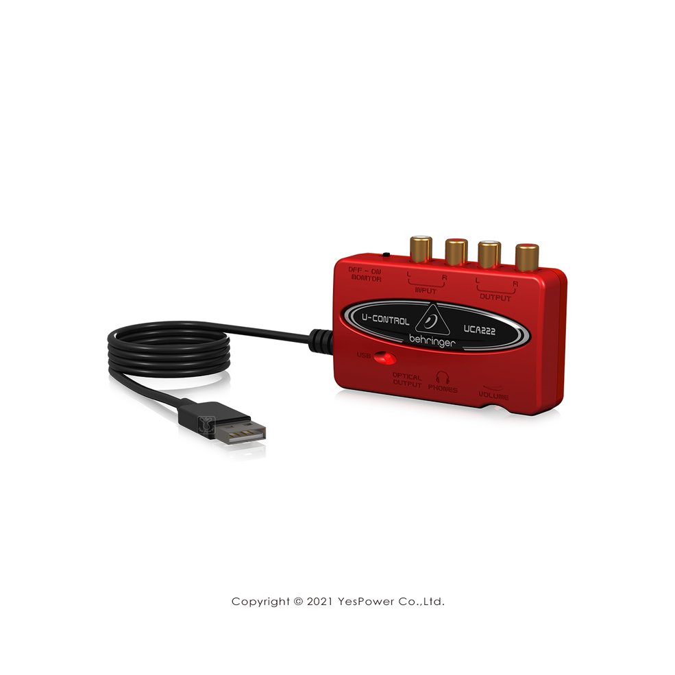 UCA222 Behringer耳朵牌 USB錄音介面/行動錄音卡/2輸入2輸出/超低延遲/USB音頻界面