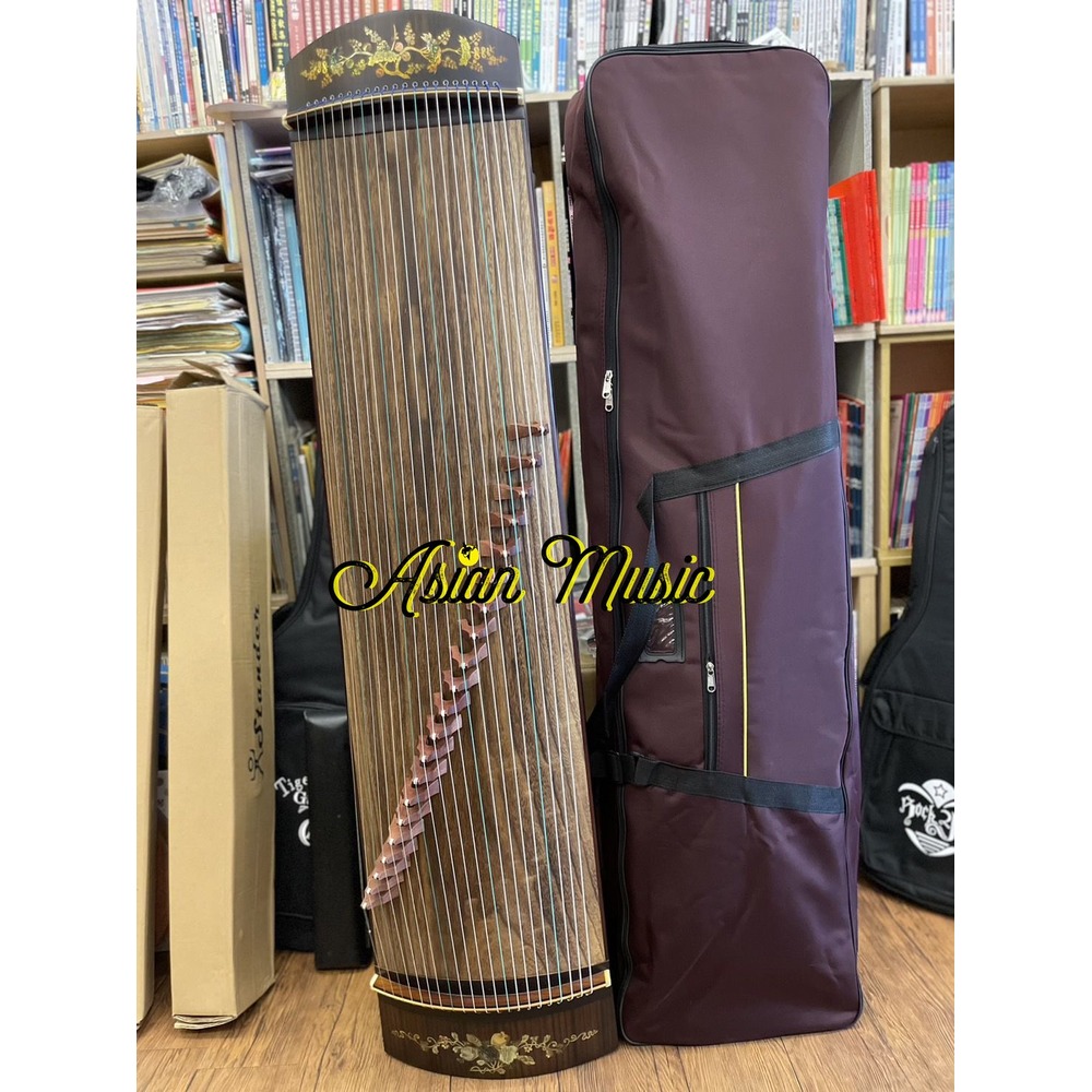 亞洲樂器 中國樂器 21弦古箏 平頭 標準箏 贈古箏專用袋、總長138公分