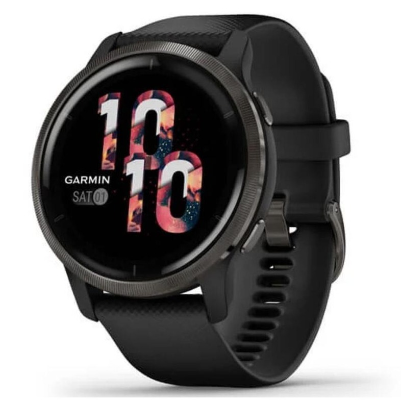 【H.Y SPORT】GARMIN VENU 2 AMOLED GPS 智慧腕錶 內建血氧功能 花崗岩藍/石墨黑