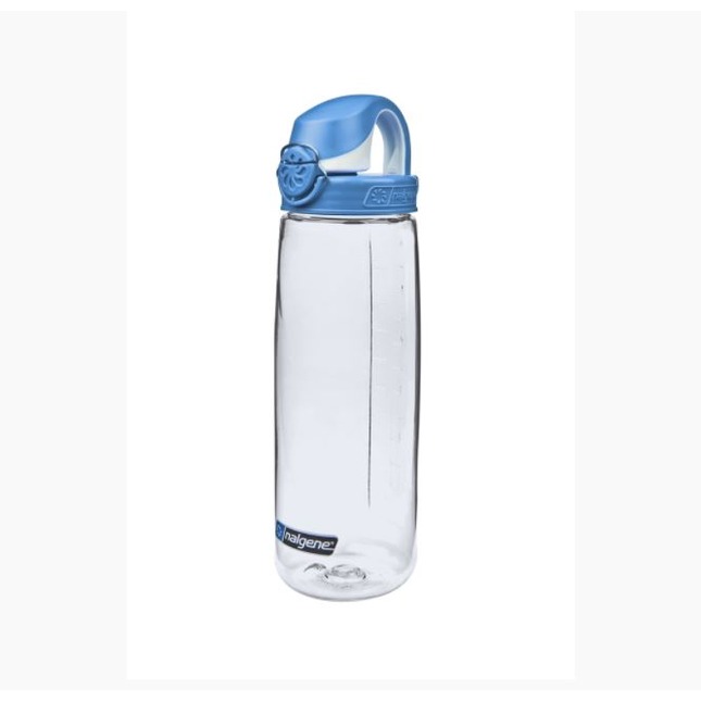 《狐狸家族-Nalgene》650c.c.OTF運動型水壺(耐熱水瓶 運動水瓶 彈蓋) 透明藍蓋 5565-2024