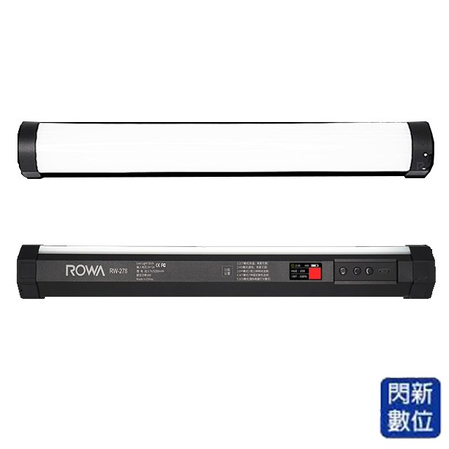 ★閃新★ ROWA 樂華 RW-278 LED 攝影 美光棒 RGB 可調 色值亮度 內建鋰電池 磁吸式 補光 攝影燈 (RW278，公司貨)