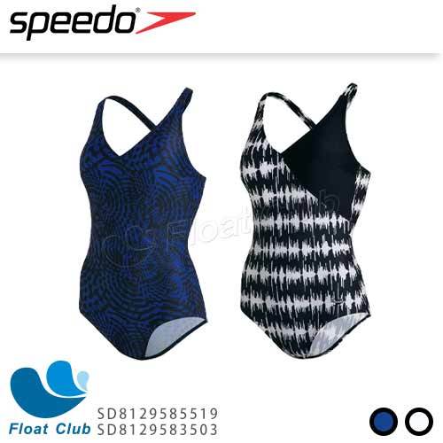 【 speedo 】女運動連身泳裝 lexi printed 黑極光藍﹧黑白 sd 812958 原價 2980 元
