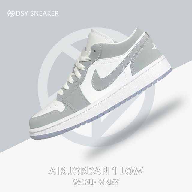 DSY-AIR JORDAN 1 LOW Wolf Grey 小Dior 質感灰白冰底女DC0774-105