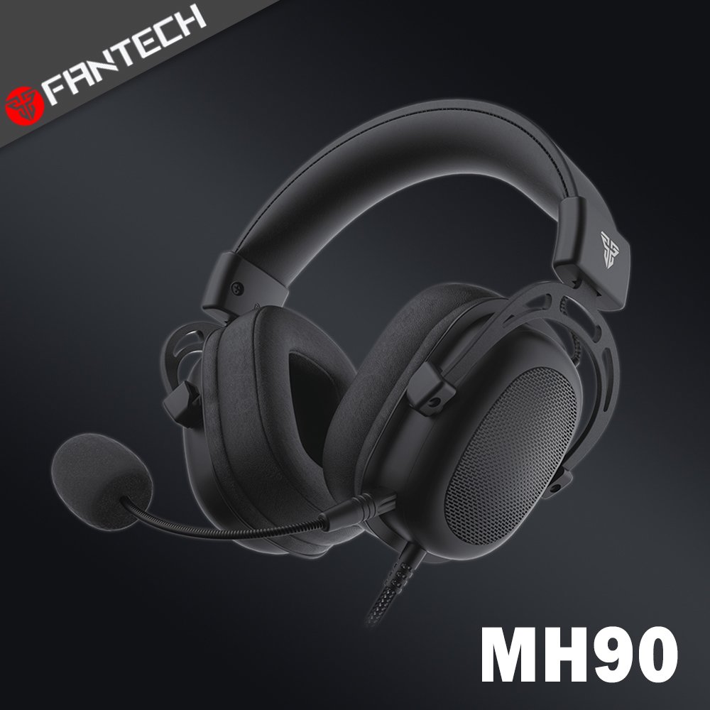 yardiX代理【FANTECH MH90 金屬框架電競手遊耳機】可調式頭帶/可拆式降噪麥克風/可支援Xbox/PS4/PS5/Switch