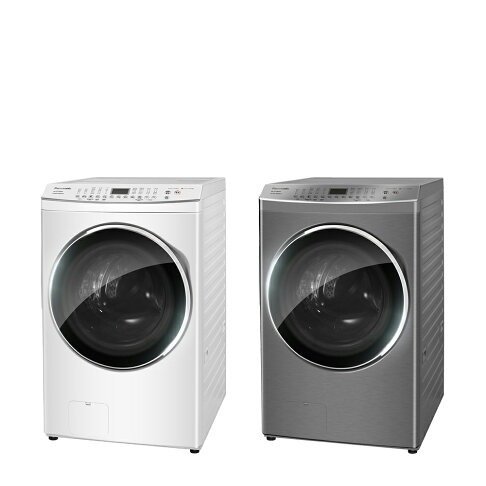 【Panasonic】17公斤智能聯網系列 變頻溫水滾筒洗衣機 (NA-V170MDH)(冰鑽白/炫亮銀)