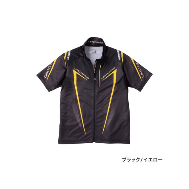 ◎百有釣具◎SHIMANO LIMITED PRO SH-012S 全拉式釣魚衣 短袖 黑色 L (49666)