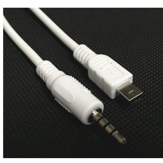 mini USB(公)轉3.5MM(公) 音源線 轉接線 音響連接線 (50CM)