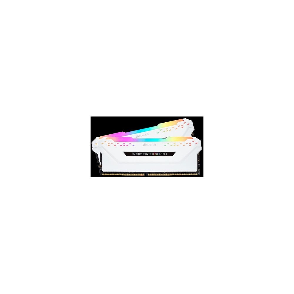 海盜船 CORSAIR VENGEANCE RGB PRO 32GB (2x16GB) DDR4 3200 (PC4-25600) C16(白色) 記憶體