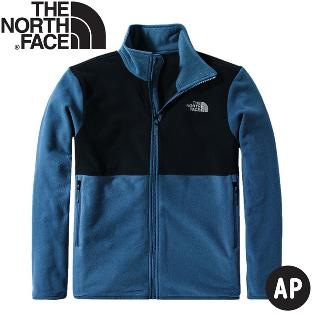 【The North Face 男 TKA200 ZIP-IN可套式 刷毛保暖外套AP《灰藍》】4NA3/刷毛外套/保暖外套