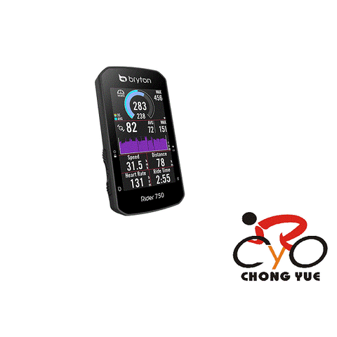 崇越單車-Bryton Rider 750自行車記錄器/主機+踏頻+心跳帶