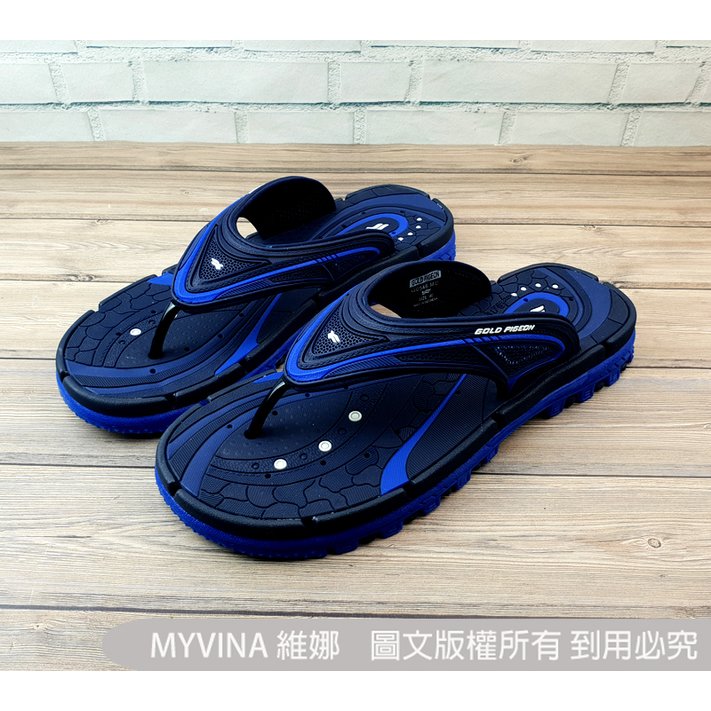 【MYVINA 維娜】G.P 男鞋 男款 童鞋 大童 親子鞋 運動 休閒鞋 舒適 透氣 排水 機能 夾腳 拖鞋 G0546M-20 藍