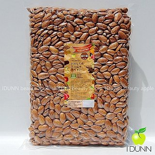 100%天然熟杏仁果23/25特選南北路品種2KG，超低溫輕焙，經黃麴毒素檢測，無鹽無油無調味 IDUNN