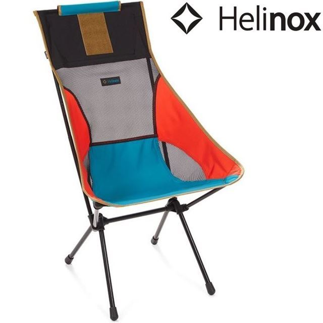 helinox sunset chair 輕量戶外高腳椅 日落椅 拼接色 multi block 11162