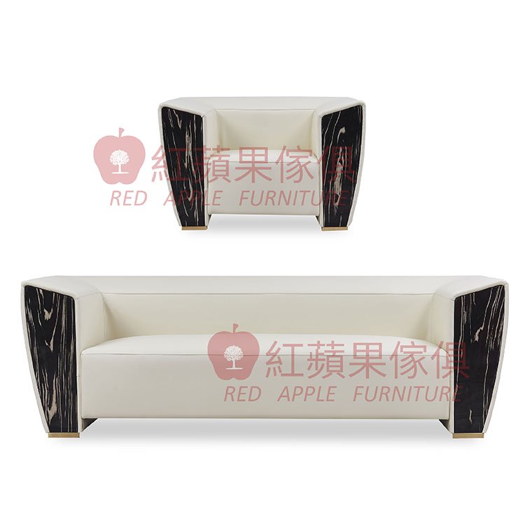 [紅蘋果傢俱] 現代 簡約 輕奢風SZ-1602沙發1+2+3皮沙發 沙發組 輕奢沙發 多件沙發組 客廳
