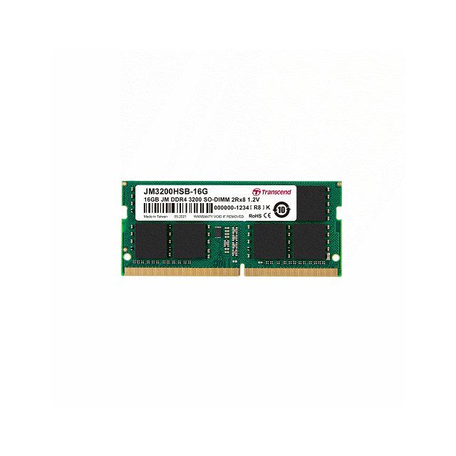 創見16GB JM DDR4 3200 SO-DIMM 2Rx8 1.2V(FOR NB) 記憶體