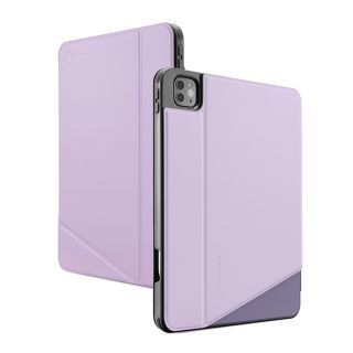 Tomtoc 多角度折疊平板保護套 紫 適用於11吋iPad Pro2021 (M2新款適用) &amp; 11吋iPad Air 2024 (M2適用)