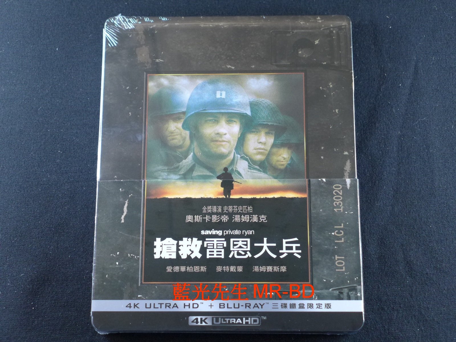 藍光先生UHD] 搶救雷恩大兵UHD+BD 三碟鐵盒版Saving Private Ryan ( 得