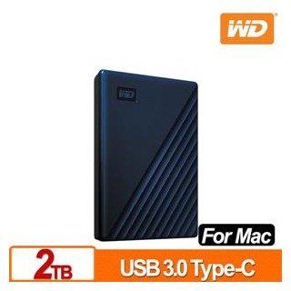 WD My Passport for Mac 2.5吋USB-C行動硬碟(2TB)(台灣本島免運費)(多色可選擇)