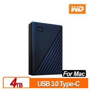 WD My Passport for Mac 2.5吋USB-C行動硬碟(4TB)(台灣本島免運費)(多色可選擇)
