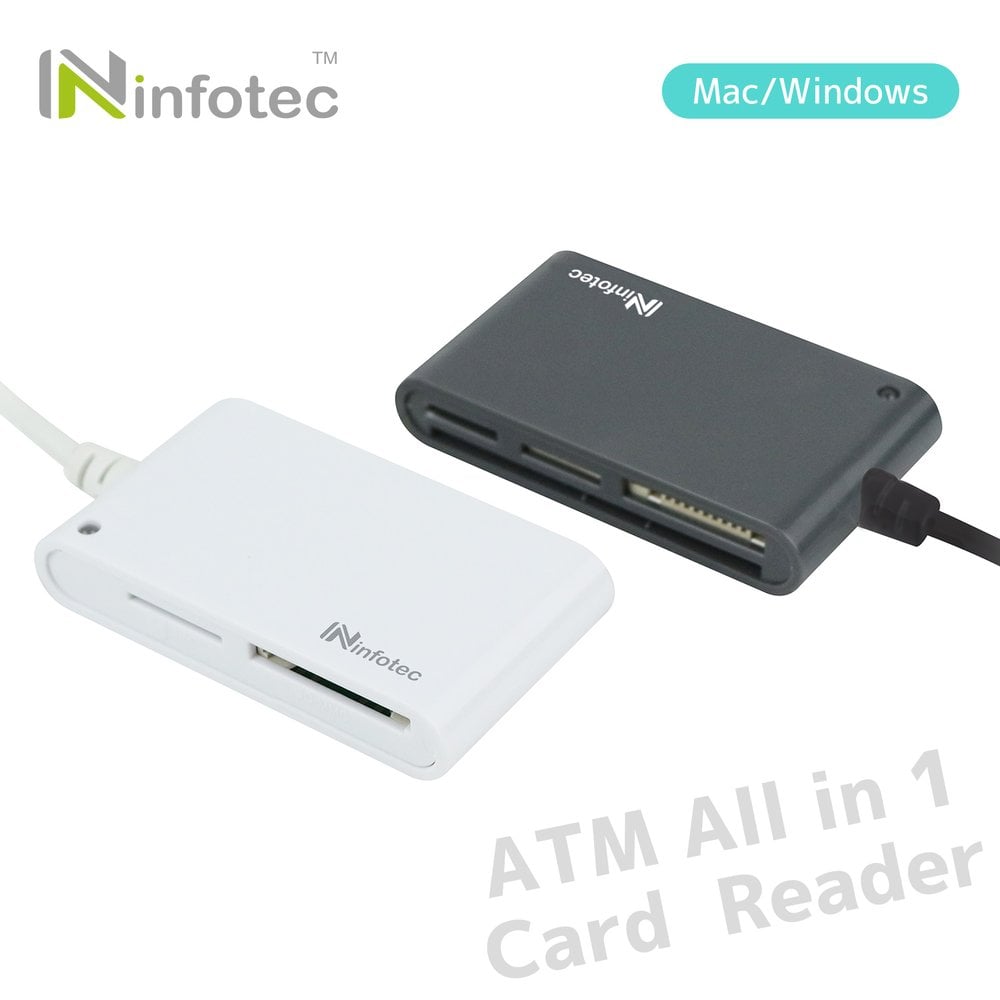 infotec IC103 ATM多合一記憶卡晶片讀卡機-鐵灰/白色 【INF-IC-103】