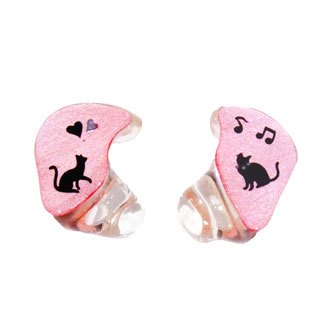 客製化耳塞---粉色貓(硬式造型耳塞)