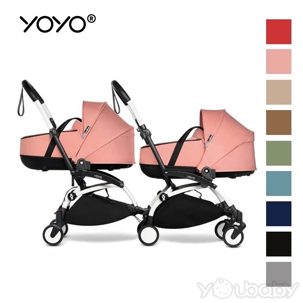 Stokke® YOYO® 輕量型嬰兒推車 +YOYO 專用後座+YOYO 睡箱x2(黑管/白管各9色)