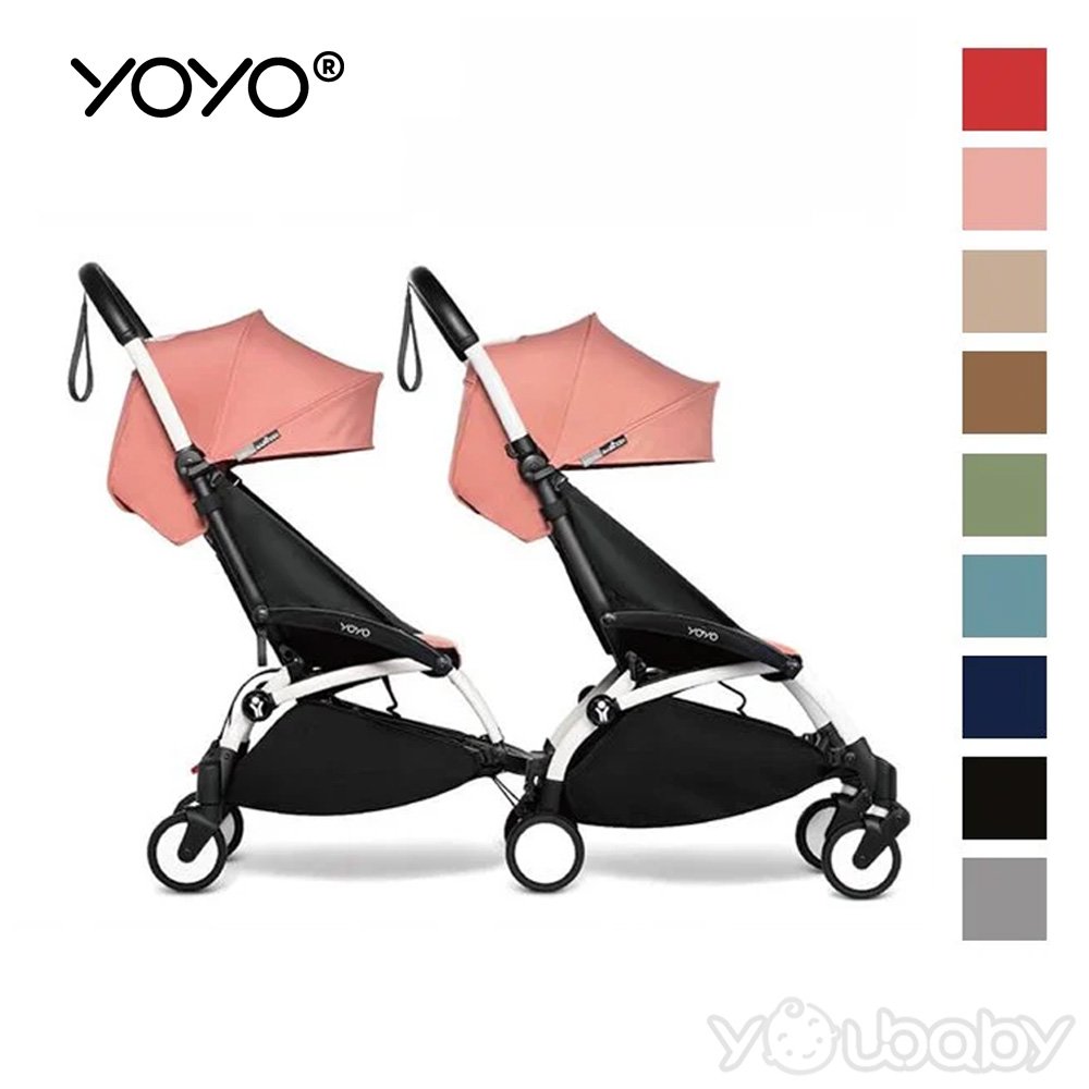 Stokke® YOYO® 輕量型嬰兒推車+YOYO(6m+)connect專用後座(黑管/白管各9色)