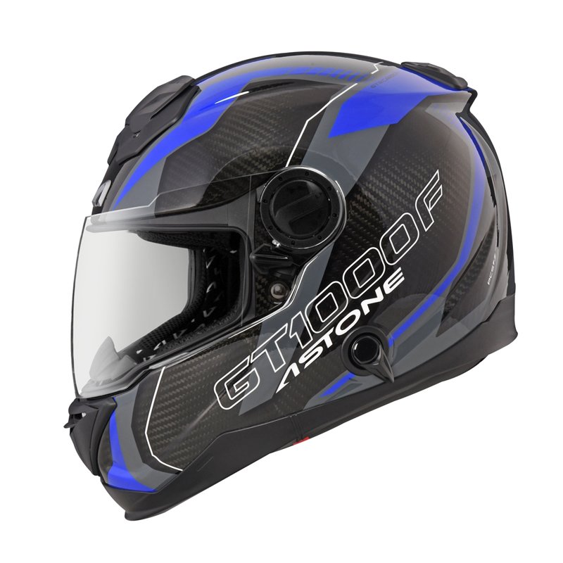 【ASTONE】GT1000F AC11 (透明碳纖/藍) 碳纖維全罩式安全帽
