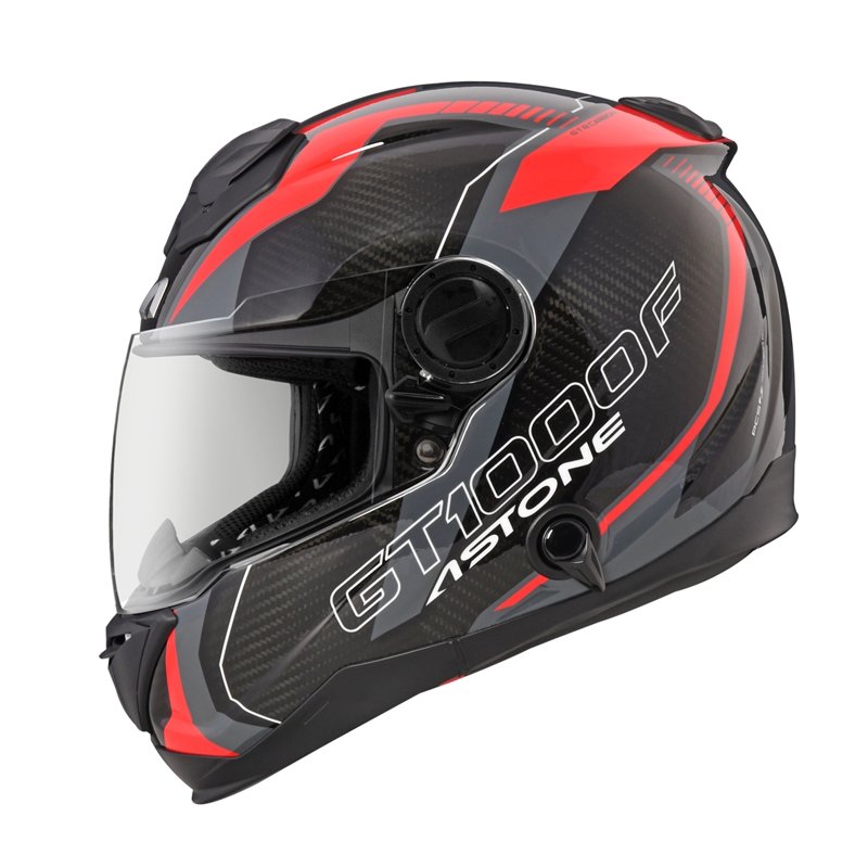 【ASTONE】GT1000F AC11 (透明碳纖/紅) 碳纖維全罩式安全帽
