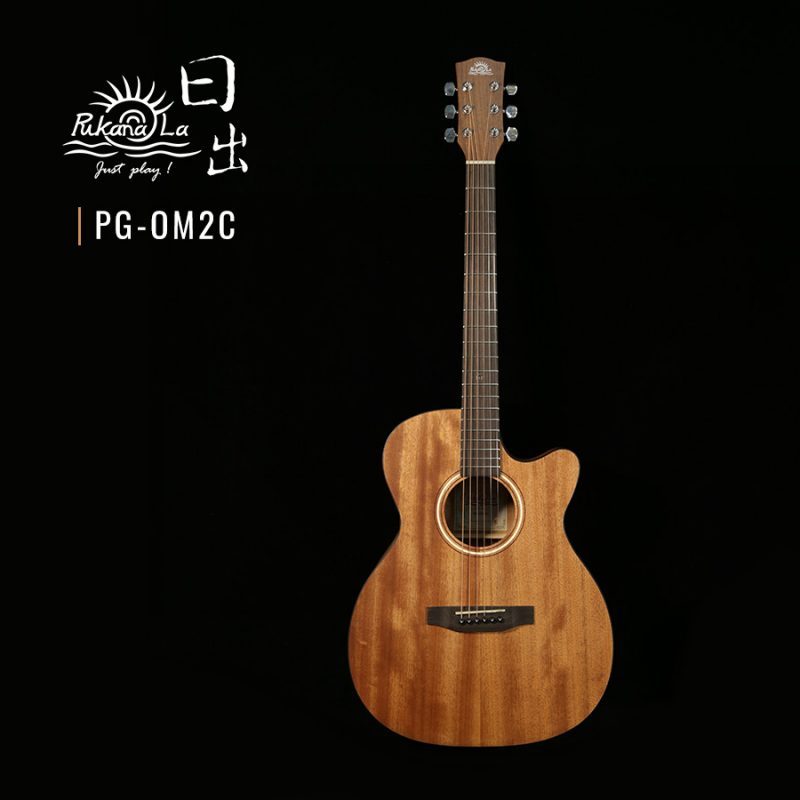 亞洲樂器 PukanaLa 桃花心單板 面單吉他 AT系列 PG-OM2C 雙系統拾音器版 型號:Double B2G