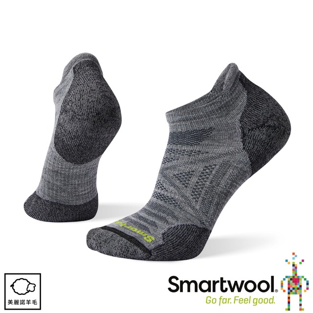 【SmartWool 美國 Phd戶外輕量減震踝襪《淺炭灰》】SW001065/短襪/運動襪/戶外襪/機能襪