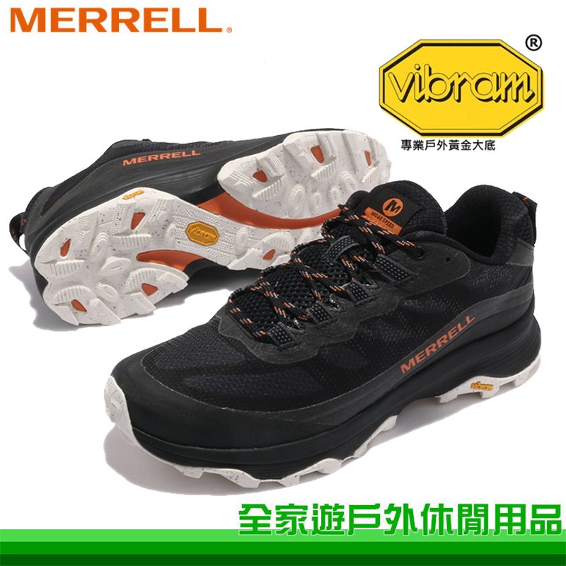 【全家遊戶外】 merrell 美國 男 moab speed 慢跑鞋 黑 橘 ml 135399 登山鞋 運動鞋 戶外鞋