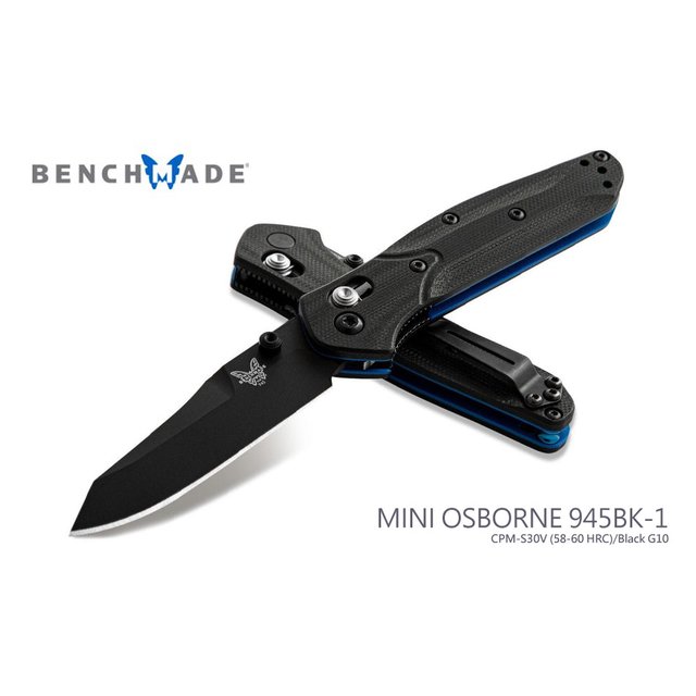 Benchmade MINI OSBORNE黑G10柄折刀/CPM-S30V鋼黑刃-#BENCH 945BK-1