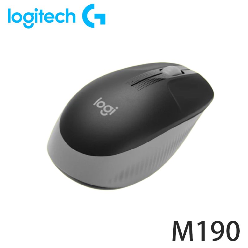 Logitech 羅技 M190 USB 無線 滑鼠 灰色 910-005917