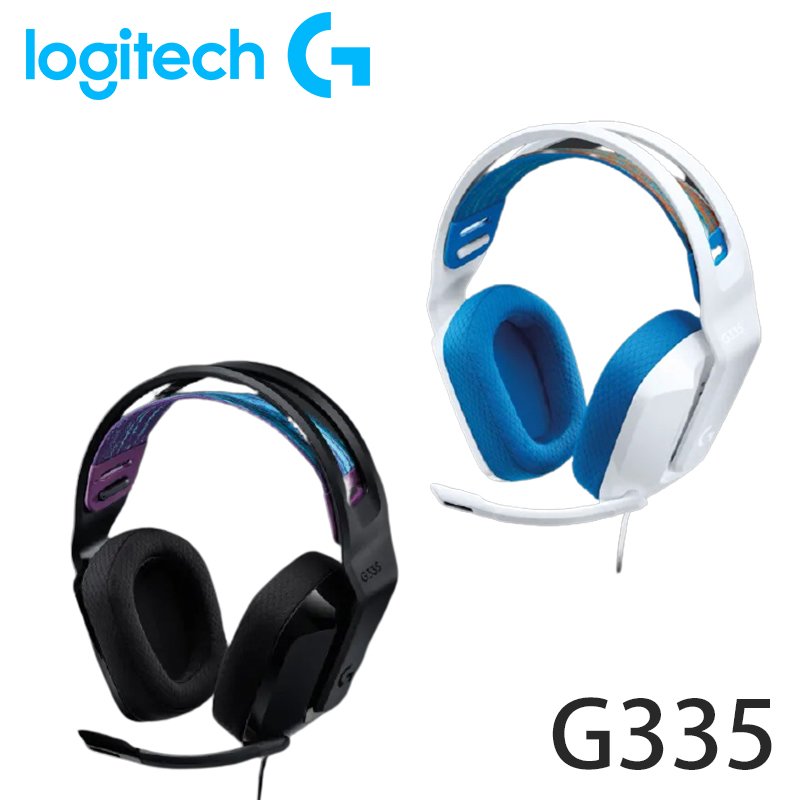 Logitech 羅技 G335 有線 輕量化 多平台支援 懸吊頭帶 電競 耳機麥克風