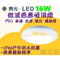 [樂克斯]LED 舞光 16W吸頂燈 微波感應 IP66戶外 防水防塵 微波感應 CNS認證 白光 黃光 感應燈 吸頂燈