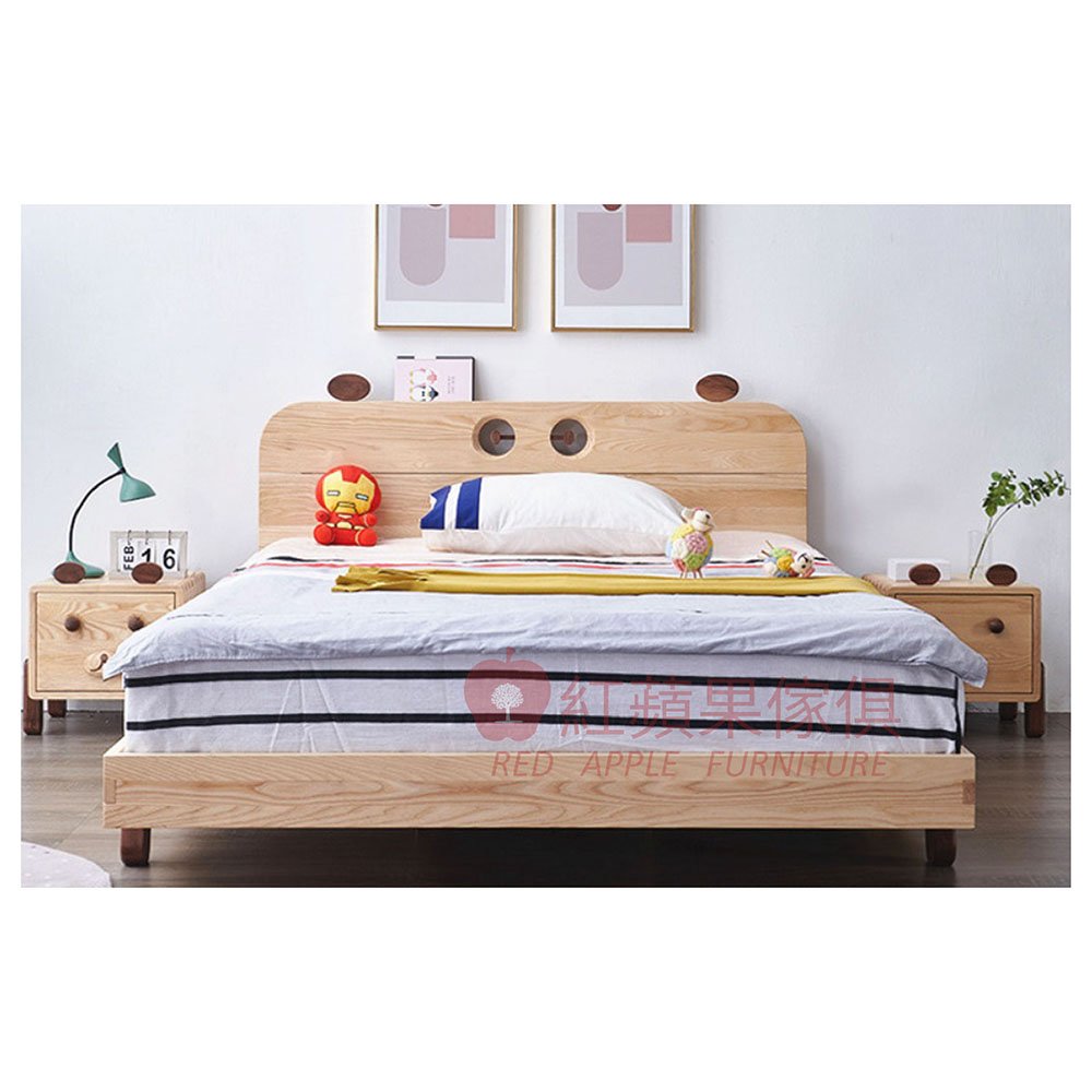 [紅蘋果傢俱] 實木家具 梣木系列 SMK-S1005 兒童床 床架 床 實木床架 全實木 臥房