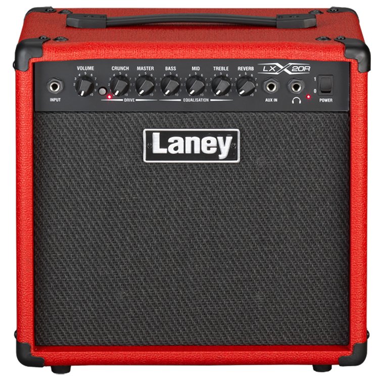LANEY LX20R RD 紅色電吉他音箱/具備Reverb效果 (20W）