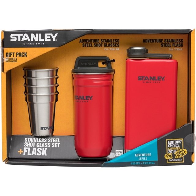 Stanley 冒險系列酒杯組 (Flask酒壺 0.24L) 聖誕紅 1001883-026 游遊戶外Yoyo Outdoor