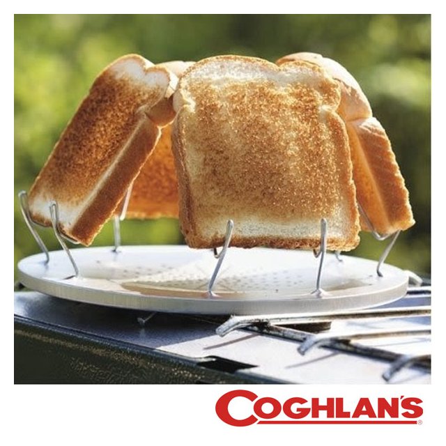 【Coghlans -加拿大】Camp Stove Toaster 烤麵包架.烤土司夾(4片式)/可放在戶外廚房.瓦斯爐上加熱.可收納成一片.好攜帶_ 504D