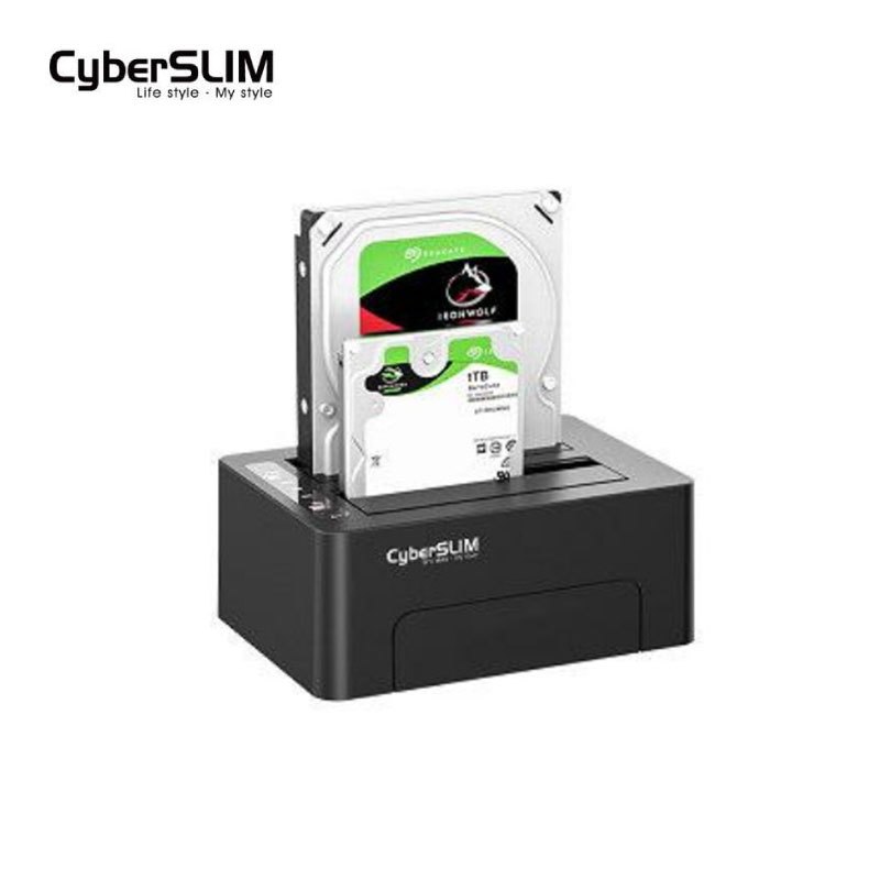 CyberSLIM S2U31 2.5吋 3.5吋通用 1對1雙槽硬碟座 對拷機 Type-C