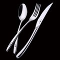 PUSH!餐具不銹鋼叉子勺子316不銹鋼刀叉勺牛排刀叉西餐餐具三件套裝E162
