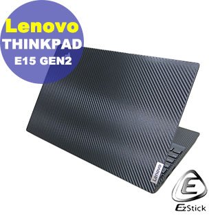 Lenovo ThinkPad E15 Gen2 黑色卡夢膜機身貼 (含上蓋貼、鍵盤週圍貼) DIY包膜