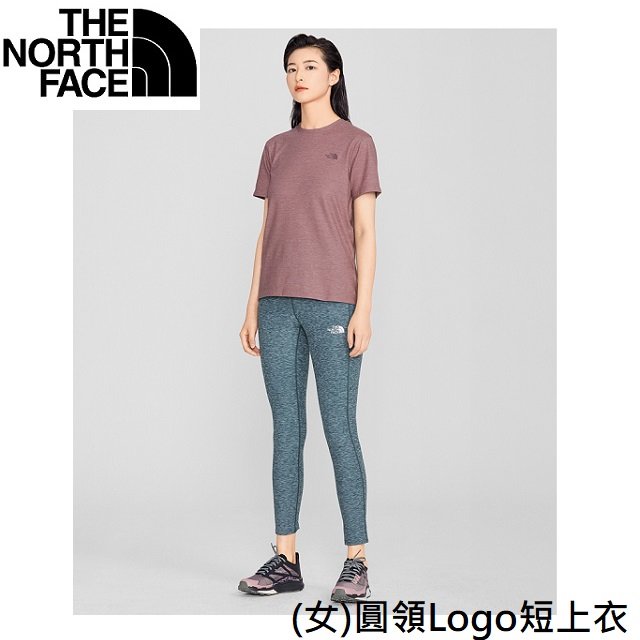[ THE NORTH FACE ] 女 圓領Logo短上衣 咖粉 / NF0A4UB80TB {XL}