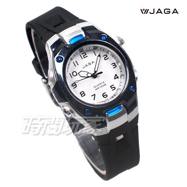 JAGA 捷卡 休閒 簡單生活 小巧可愛 防水手錶 指針錶 學生錶 女錶 AQ925-A(黑)